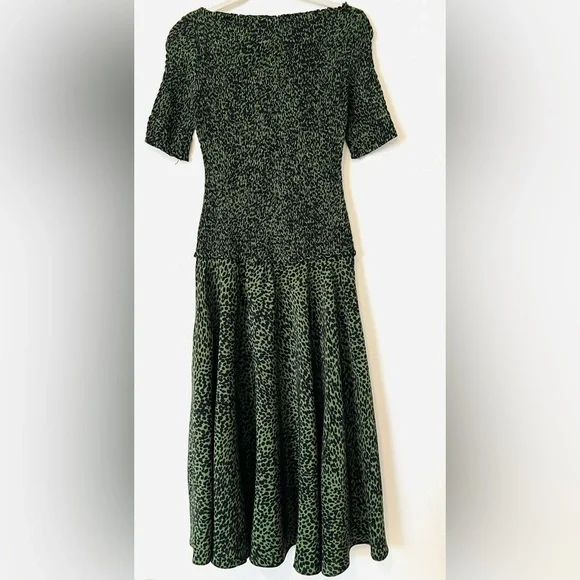 Proenza Schouler Black and Green Midi Dress - Picture 7 of 11